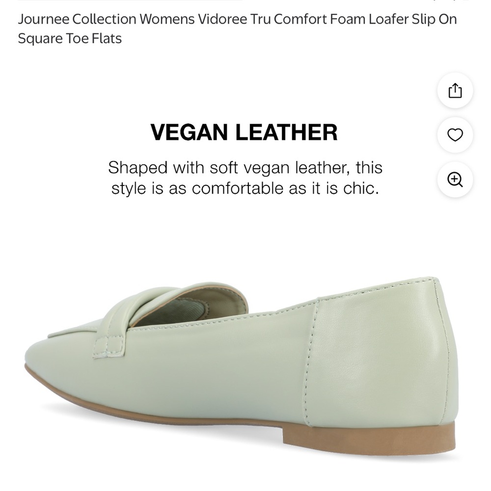 Journee Collection Vidoori Tru Comfort Sage Light Green Loafers - Picture 2 of 6